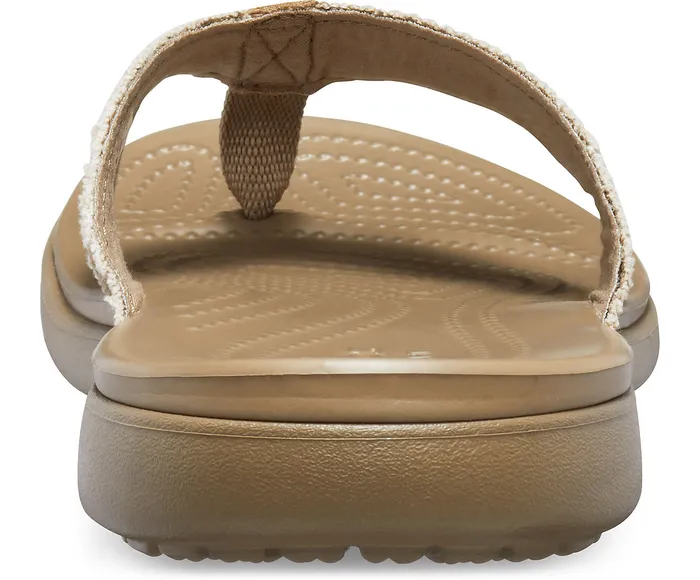 Men Santa Cruz Canvas Flip Khaki Walnut Sandals Crocs