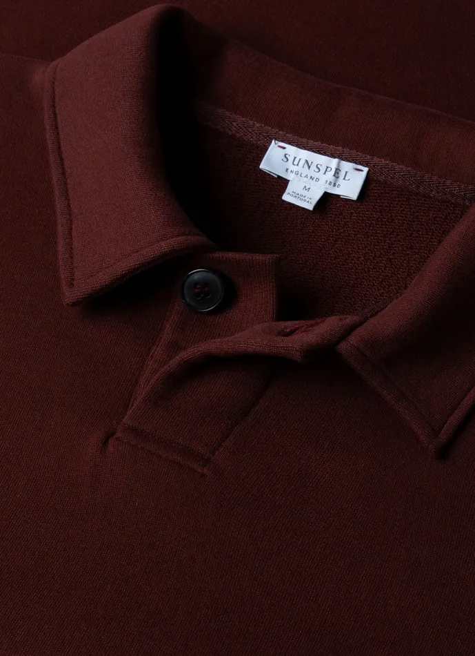 Men Sweatshirts and Sweatpants ussunspel Loopback Polo Sweatshirt Raisin Men Sweatshirts and Sweatpants ussunspel Loopback Polo Sweatshirt Raisin