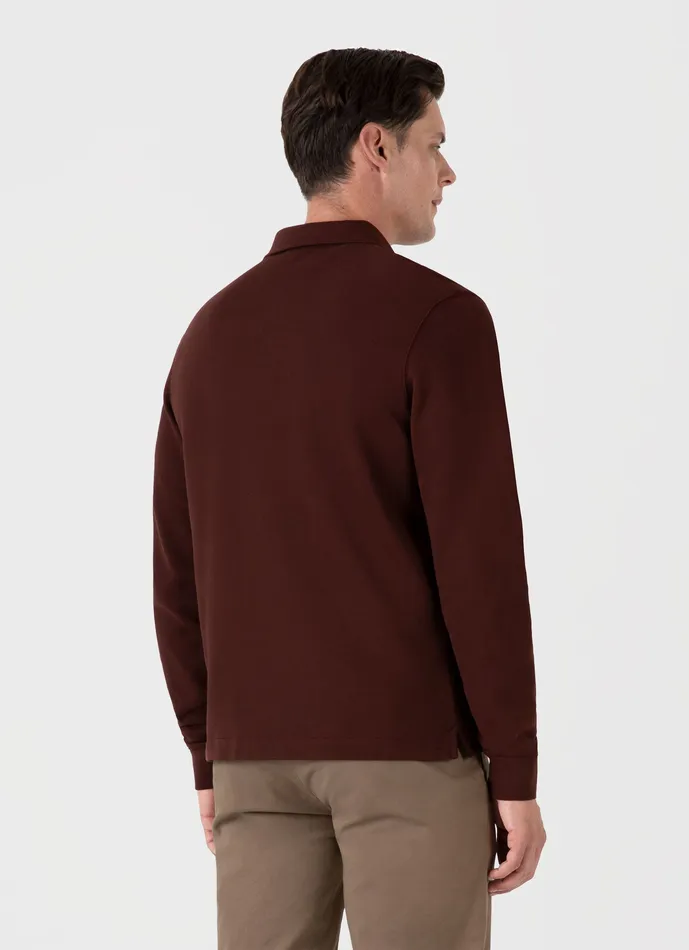 Men Sweatshirts and Sweatpants ussunspel Loopback Polo Sweatshirt Raisin Men Sweatshirts and Sweatpants ussunspel Loopback Polo Sweatshirt Raisin