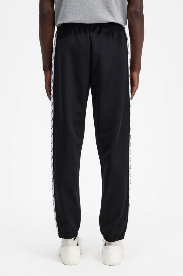 Men Taped Track Pant Black Fred Perry Trousers