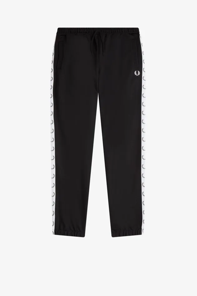 Men Taped Track Pant Black Fred Perry Trousers