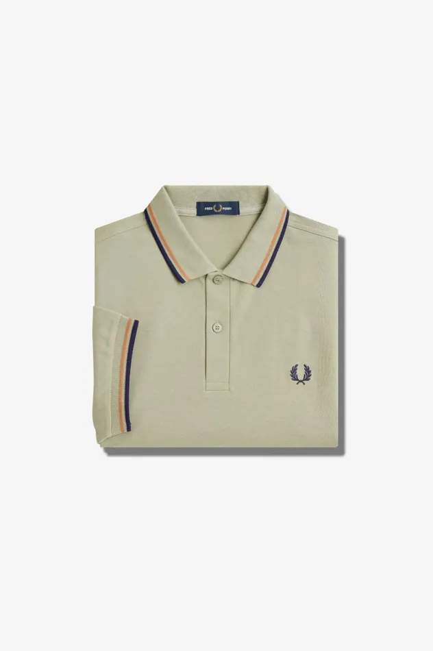 Men The ShirtM3600 Seagrasslight Rustfrench Navy Fred Perry The Fred Perry Shirt