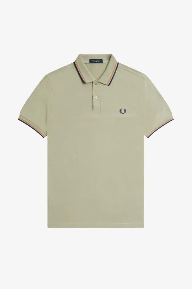 Men The ShirtM3600 Seagrasslight Rustfrench Navy Fred Perry The Fred Perry Shirt