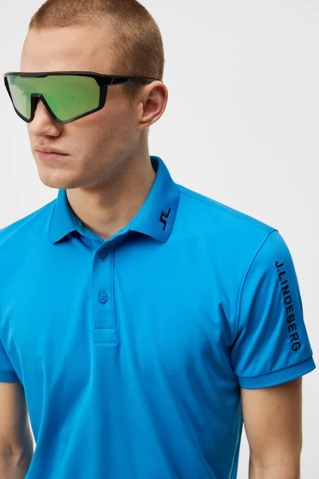 Men Tour Tech Slim Fit Polo Brilliant Blue JLindeberg Polo Shirts Men Tour Tech Slim Fit Polo Brilliant Blue JLindeberg Polo Shirts