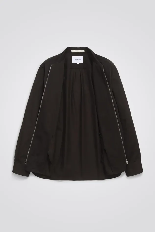Men Ulrik Gabardine Overshirt Espresso Norse Projects Overshirts