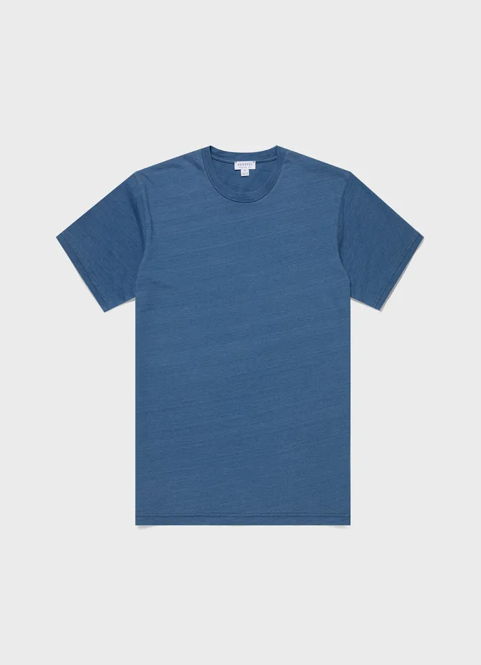 Men ussunspel Riviera Midweight Tshirt Mid Indigo Wash Tshirts