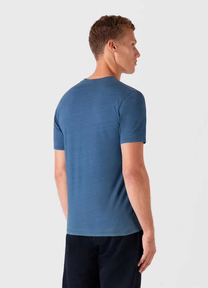 Men ussunspel Riviera Midweight Tshirt Mid Indigo Wash Tshirts Men ussunspel Riviera Midweight Tshirt Mid Indigo Wash Tshirts