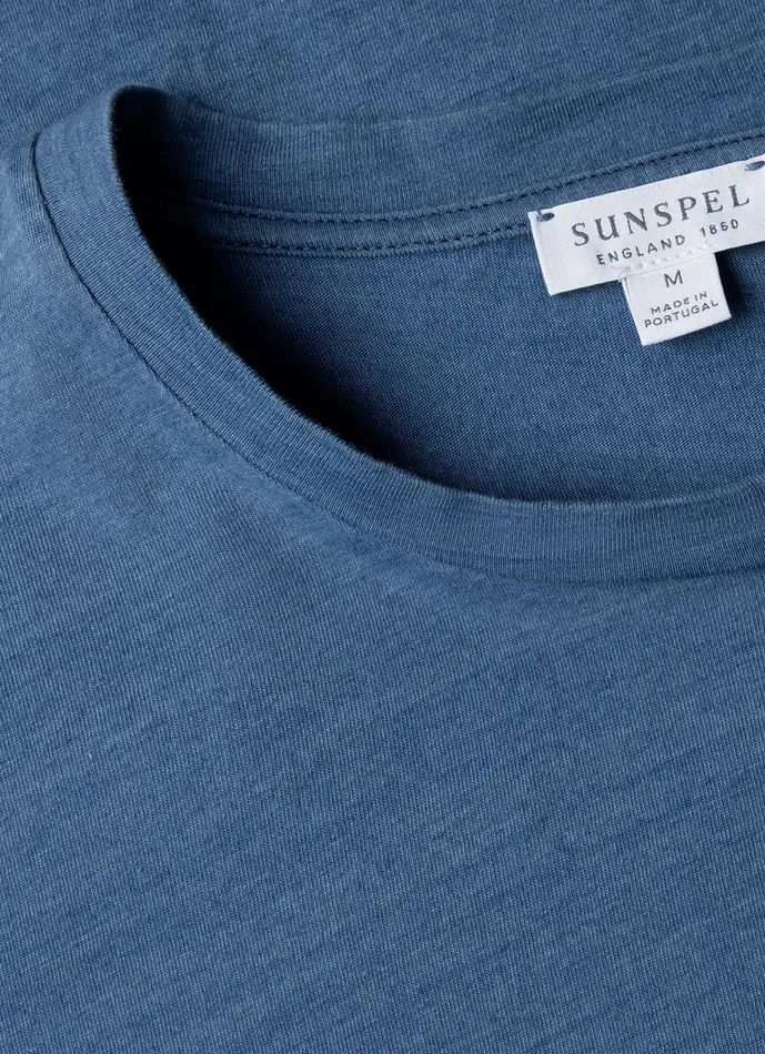 Men ussunspel Riviera Midweight Tshirt Mid Indigo Wash Tshirts Men ussunspel Riviera Midweight Tshirt Mid Indigo Wash Tshirts