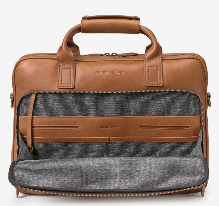MenWomen Johnston and Murphy Backpacks and Briefcases Rhodes Briefcase Tan Full Grain MenWomen Johnston and Murphy Backpacks and Briefcases Rhodes Briefcase Tan Full Grain
