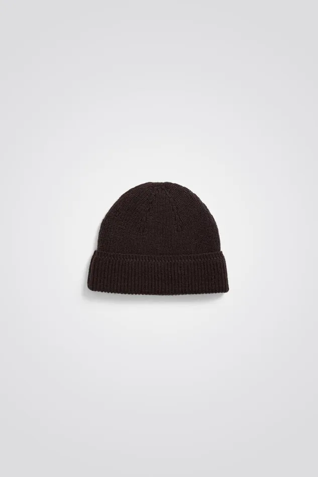 Men Wool Cotton Rib Beanie Espresso Norse Projects Beanies