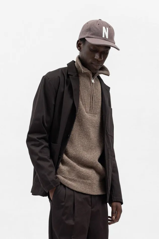 Men Wool Sports Cap Taupe Norse Projects Caps