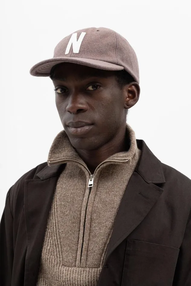 Men Wool Sports Cap Taupe Norse Projects Caps