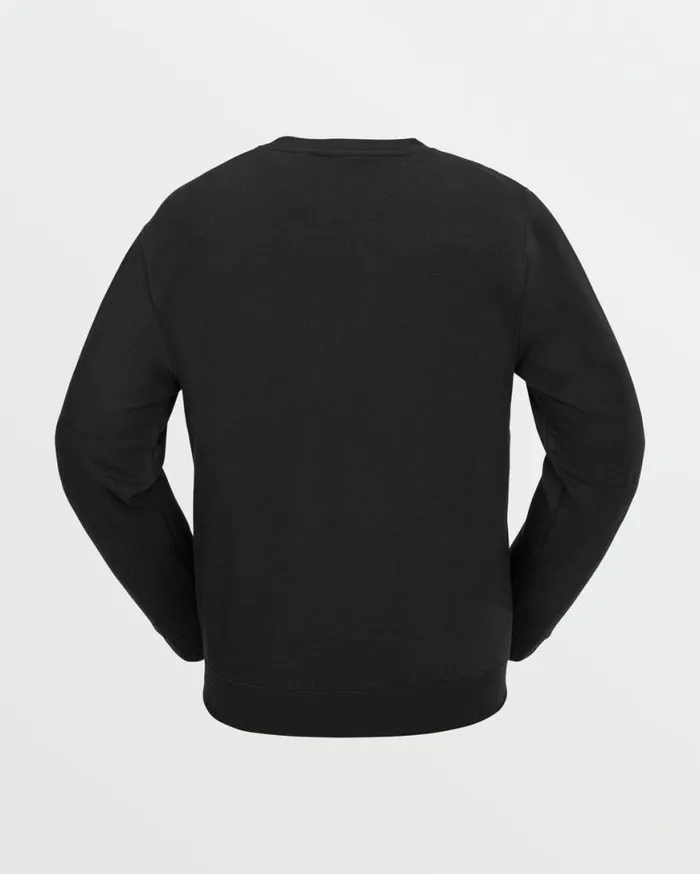 Mens Essential Crew Fleece 8211 Black Mens Volcom Layering