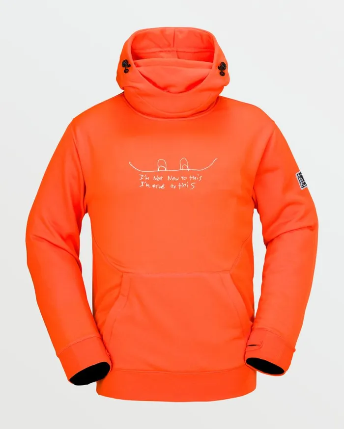 Mens Hydro Riding Hoodie 8211 Flame Red Mens Volcom Layering