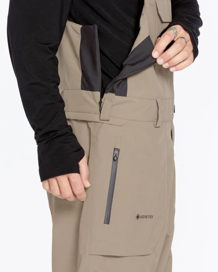 Mens Rain GoreTex Bib Overalls 8211 Chestnut Brown Mens Volcom Pants