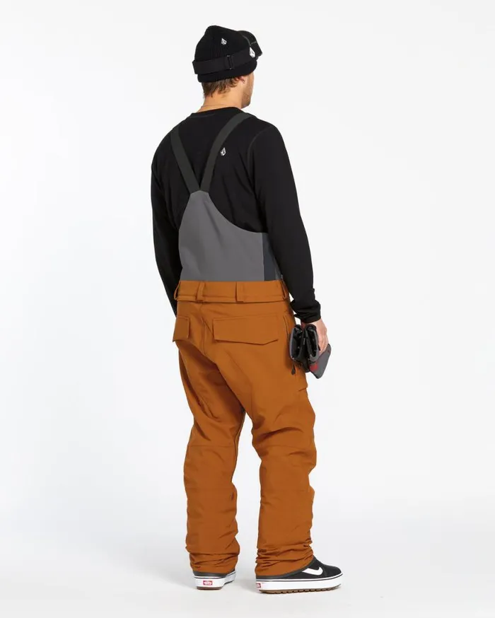 Mens Roan Bib Overalls 8211 Caramel Mens Volcom Pants