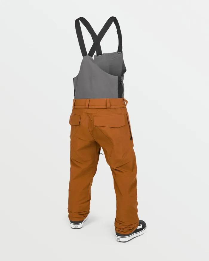 Mens Roan Bib Overalls 8211 Caramel Mens Volcom Pants