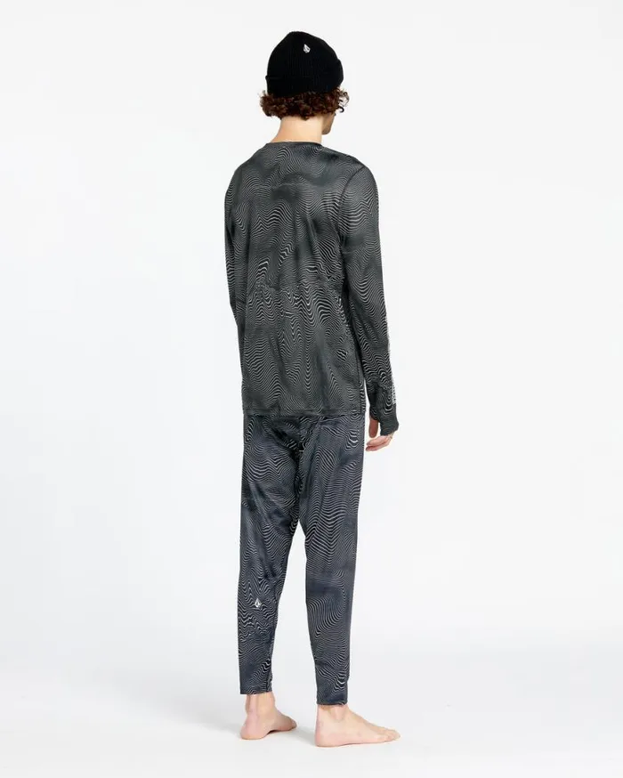 Mens VScience Crew 8211 Black Print Mens Volcom Layering