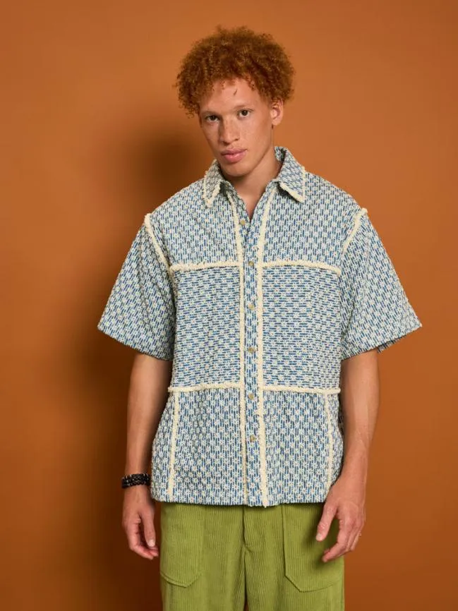 Menswear Chessie Fray Boxy Shirt Faded Denim Sister Jane