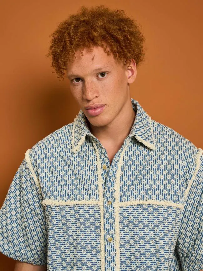 Menswear Chessie Fray Boxy Shirt Faded Denim Sister Jane Menswear Chessie Fray Boxy Shirt Faded Denim Sister Jane
