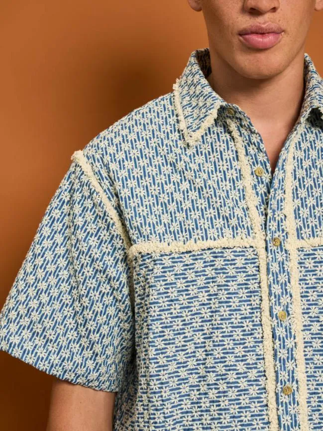 Menswear Chessie Fray Boxy Shirt Faded Denim Sister Jane Menswear Chessie Fray Boxy Shirt Faded Denim Sister Jane