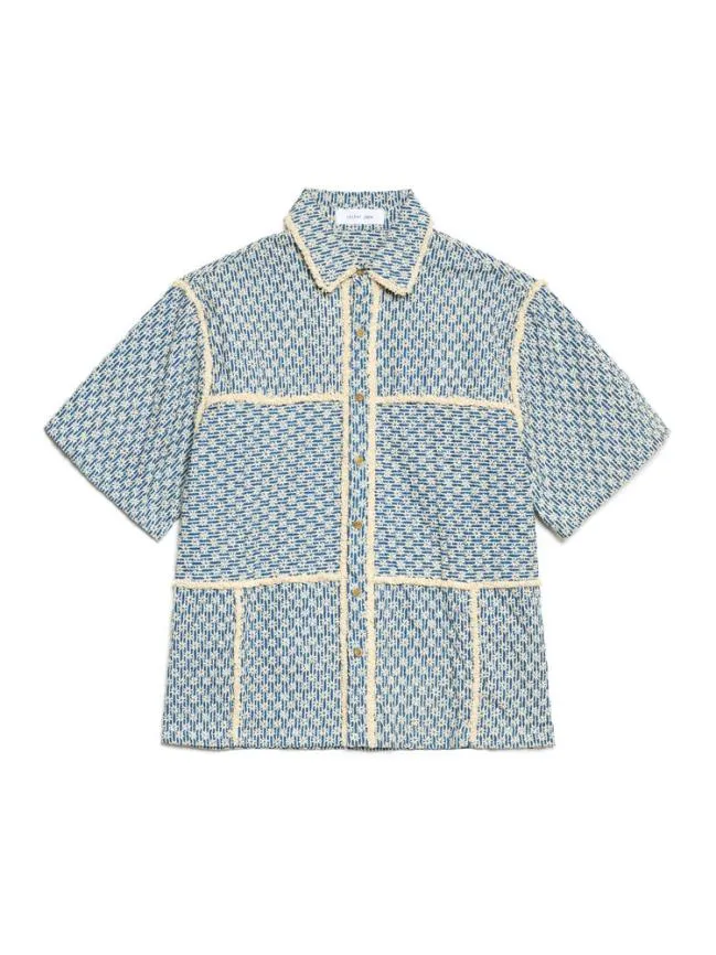 Menswear Chessie Fray Boxy Shirt Faded Denim Sister Jane Menswear Chessie Fray Boxy Shirt Faded Denim Sister Jane