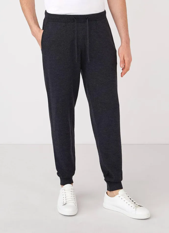 Merino Wool Lounge Pant Charcoal Melange Men SUNSPEL Sweatshirts and Sweatpants