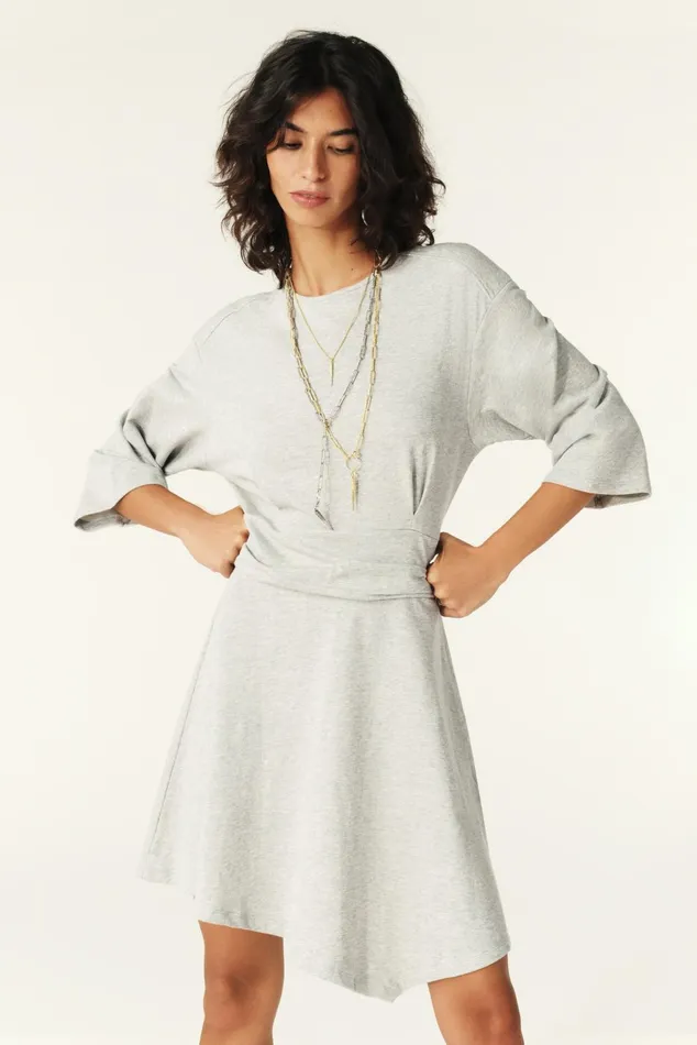 Midi Dress Astoria Gray Women Baandsh Dresses