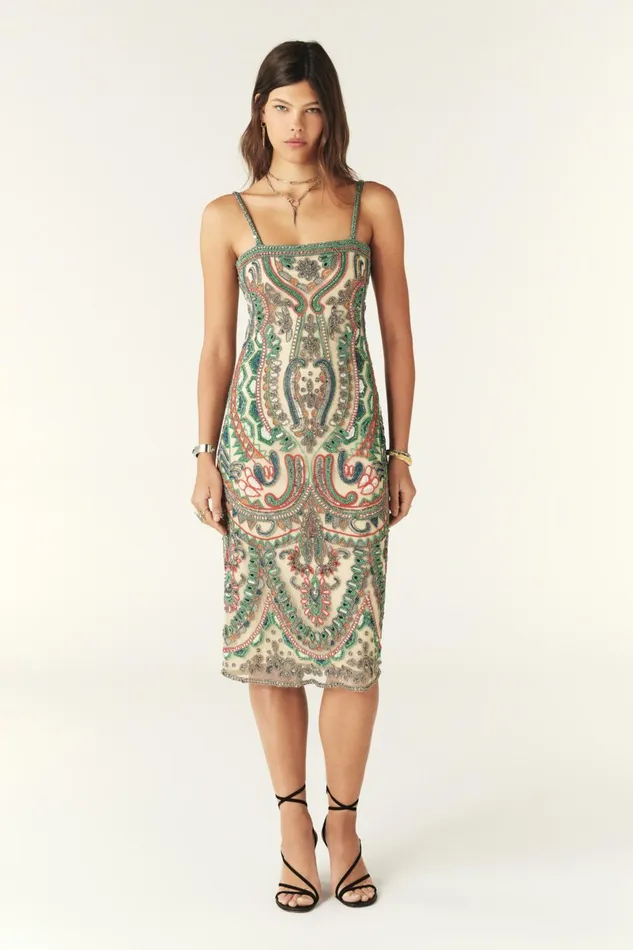 Midi Dress Shaggy Black Women Baandsh Dresses