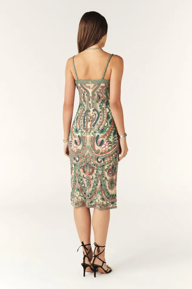 Midi Dress Shaggy Black Women Baandsh Dresses