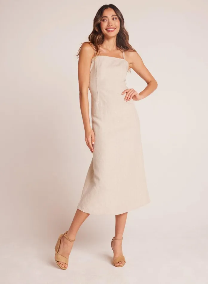 Midi Dresses Women Bella Dahl Fitted Cami Midi Dress 8211 Linen Sand