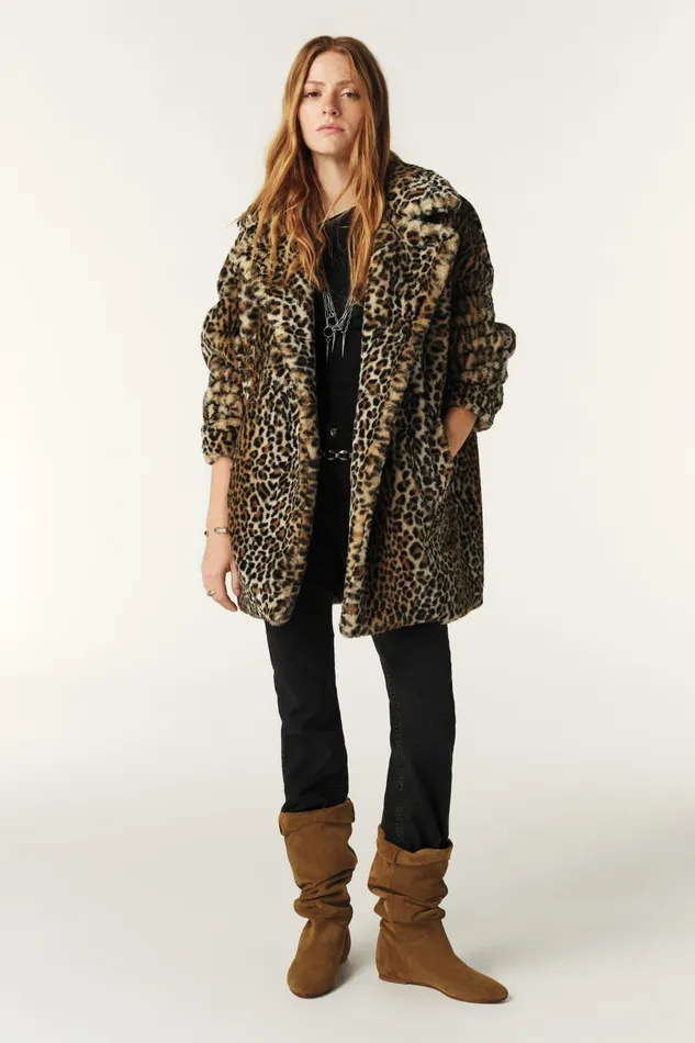 Midi Length Coat Jade Natural Women Baandsh Jackets and Coats