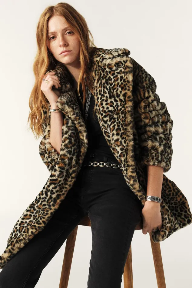Midi Length Coat Jade Natural Women Baandsh Jackets and Coats