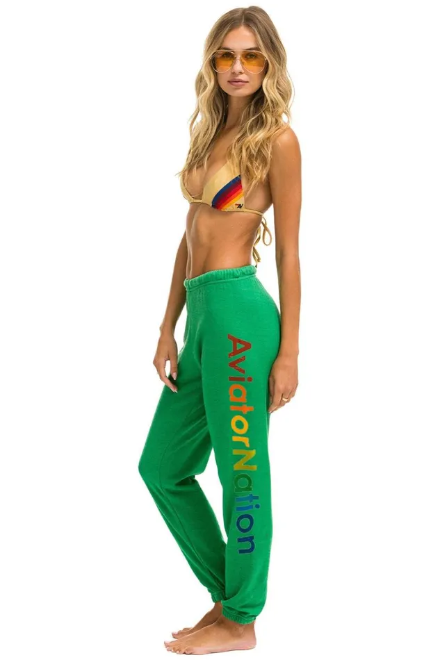 Mill Valley Sweatpants 8211 Kelly Green Women Aviator Nation Sweatpants