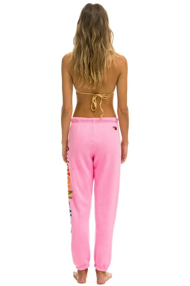 Mill Valley Sweatpants 8211 Neon Pink Women Aviator Nation Sweatpants