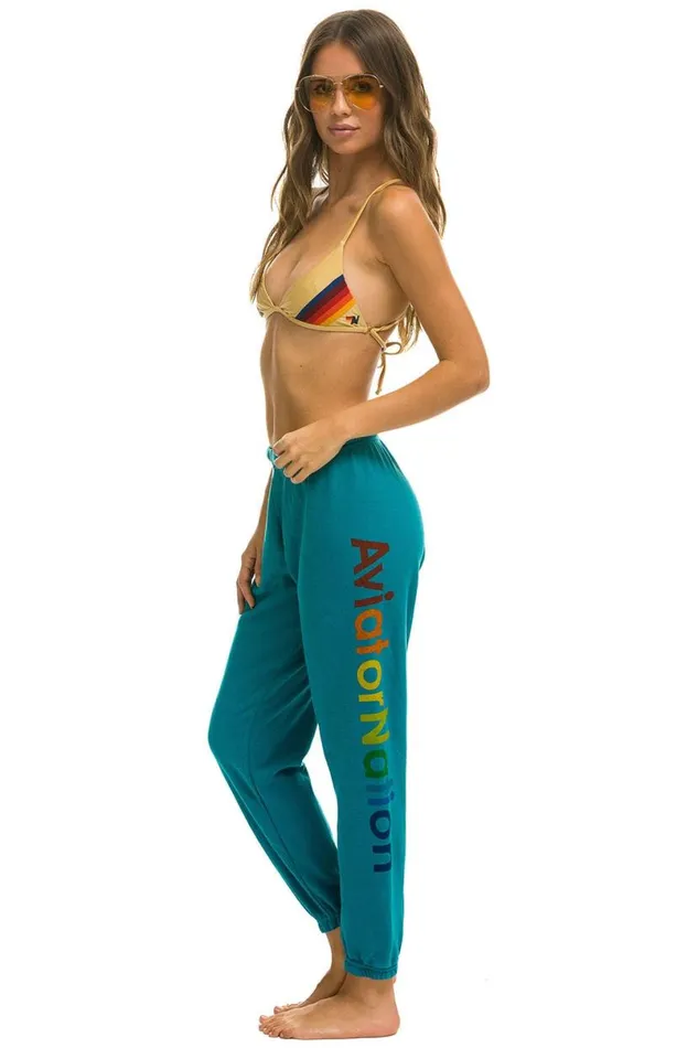 Mill Valley Sweatpants 8211 Teal Women Aviator Nation Sweatpants