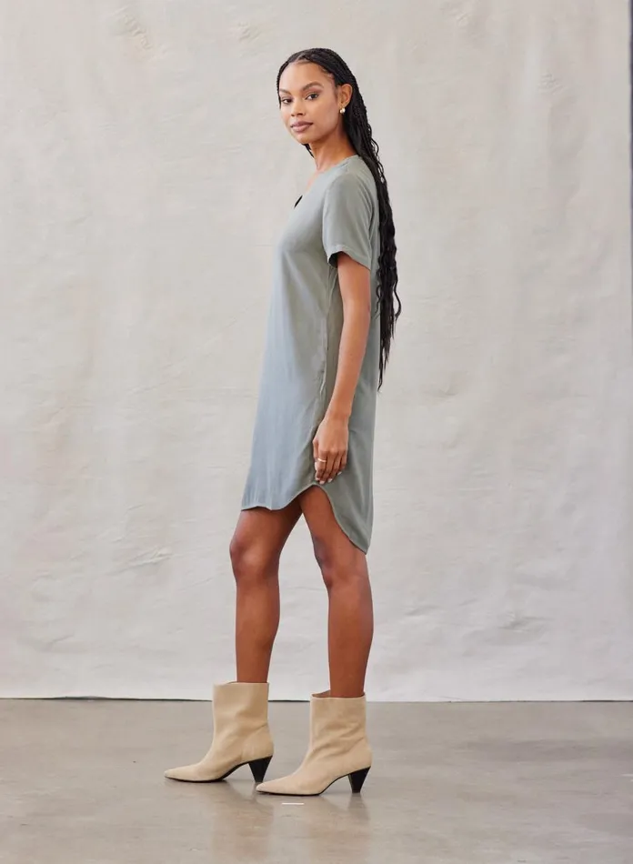 Mini Dresses Women Bella Dahl VNeck Tee Dress 8211 Soft Army