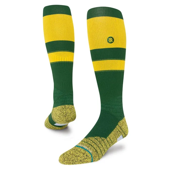 Mlb Diamond Pro Stripes Otc Socks Green MenWomen Stance Over The Calf