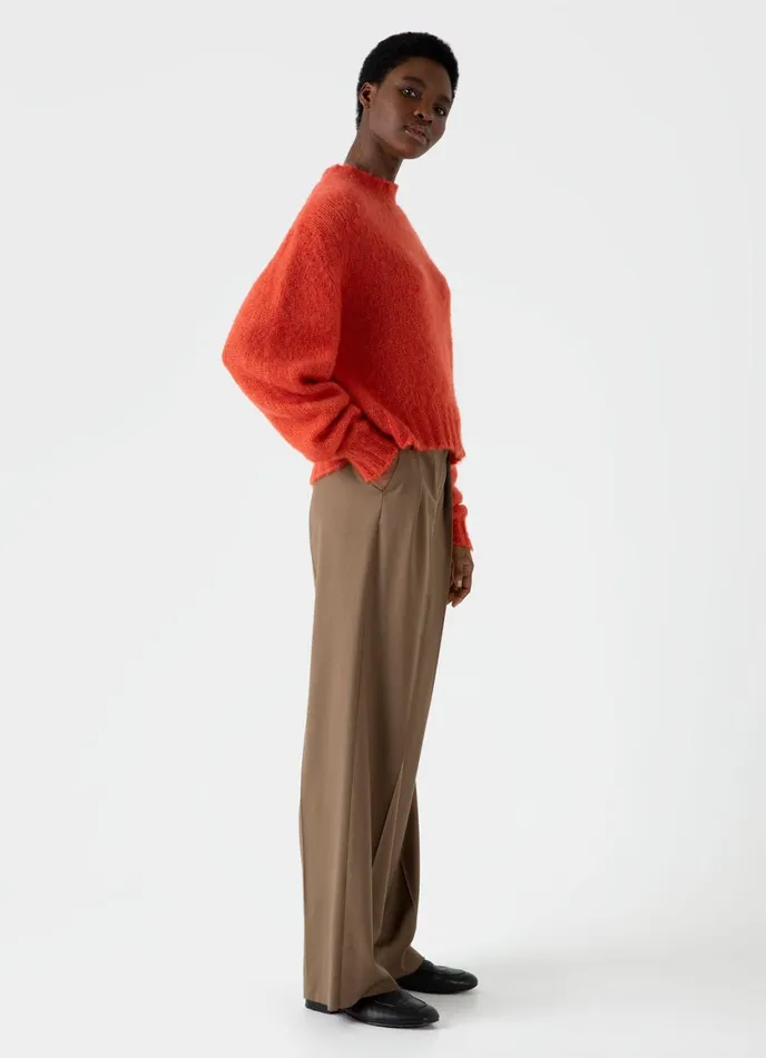 Mohair Silk Crew Neck Jumper Magma Women SUNSPEL Knitwear