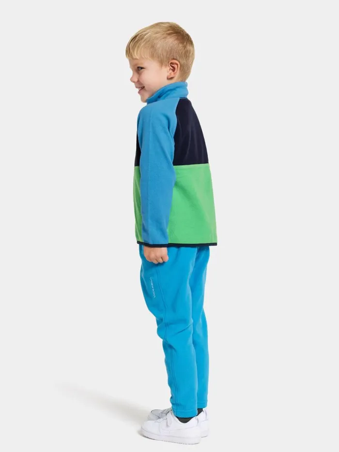 Monte Kids039 Half Button Frog Green Kids Didriksons Fleece and Midlayers