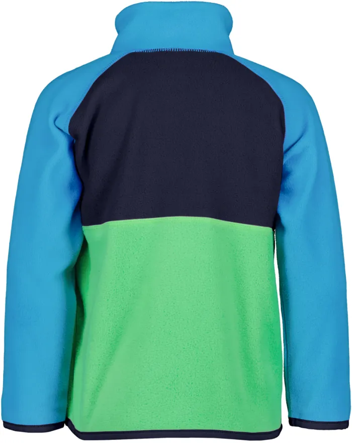 Monte Kids039 Half Button Frog Green Kids Didriksons Fleece and Midlayers
