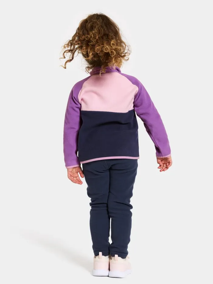 Monte Kids039 Half Button Tulip Purple Kids Didriksons Fleece and Midlayers