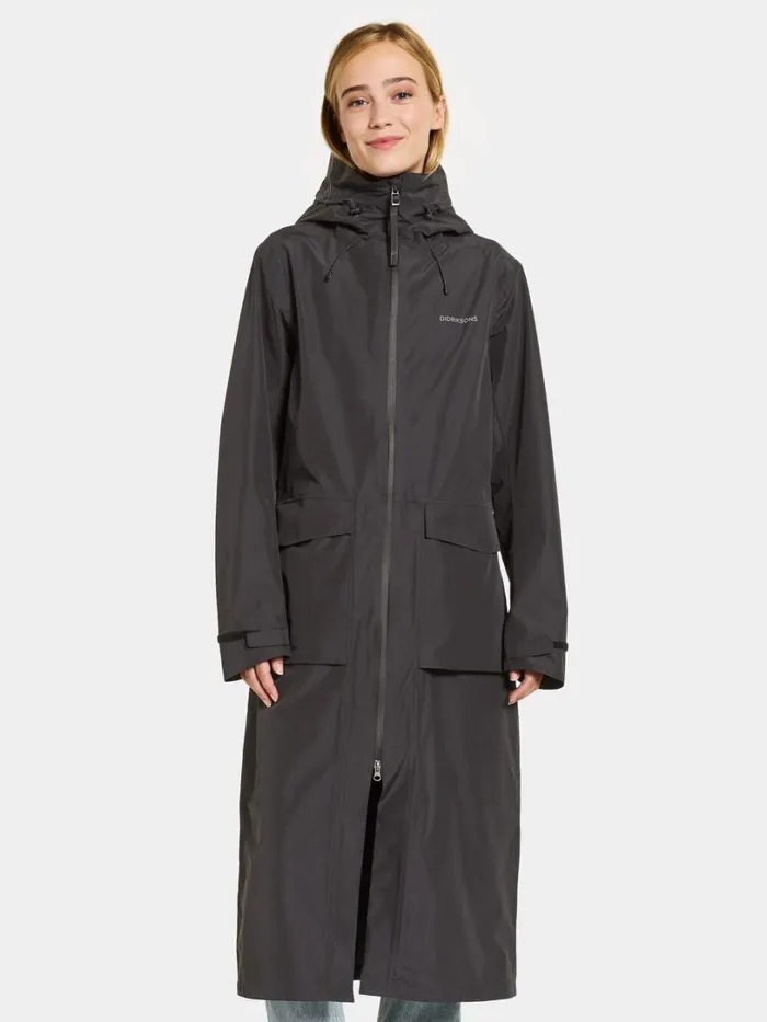 Nadja Parka Long Black Women Didriksons Spring Jackets