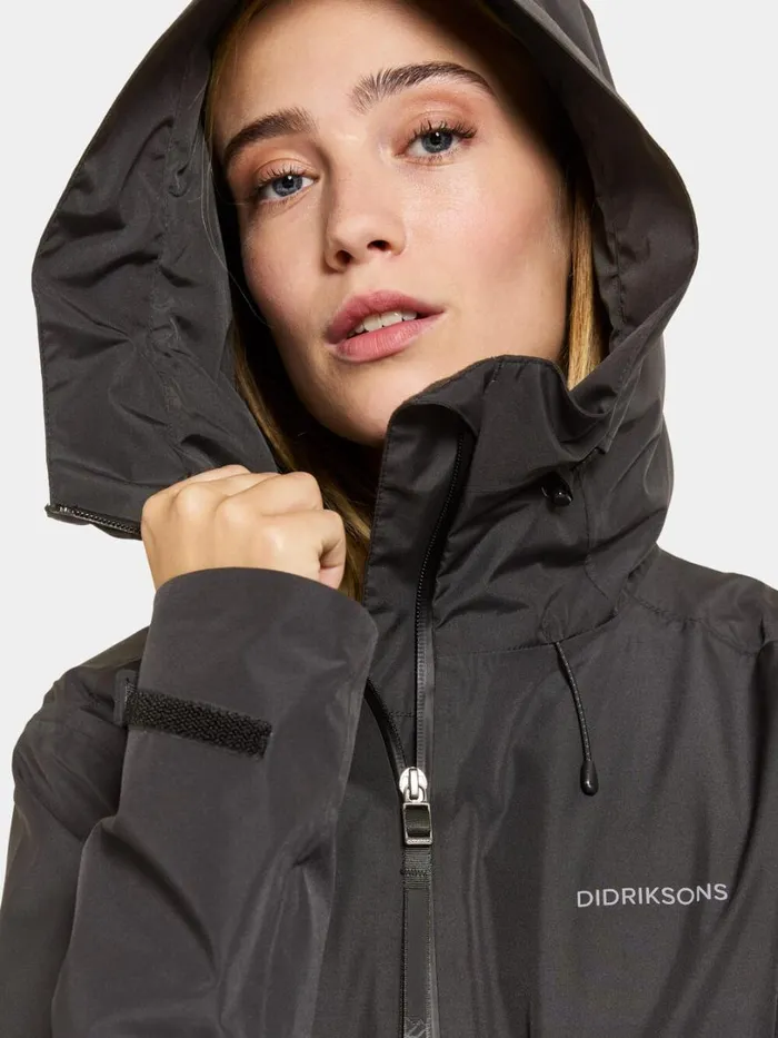 Nadja Parka Long Black Women Didriksons Spring Jackets