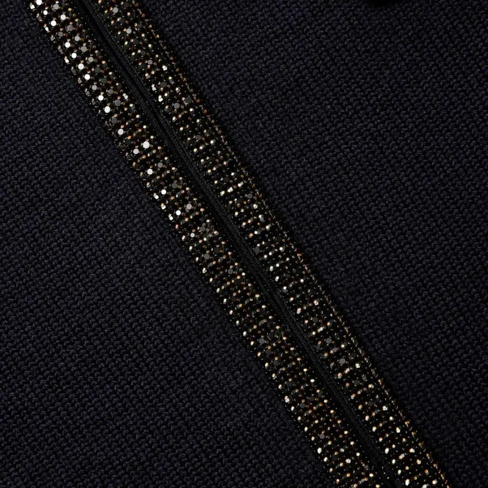 Navy Embellished Knit Top Women Self Portrait Tops Navy Embellished Knit Top Women Self Portrait Tops