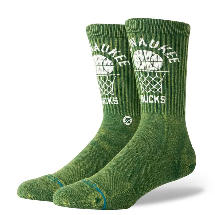 Nba 2024 Vintage Crew Socks Milwaukee Bucks MenWomen Stance Crew