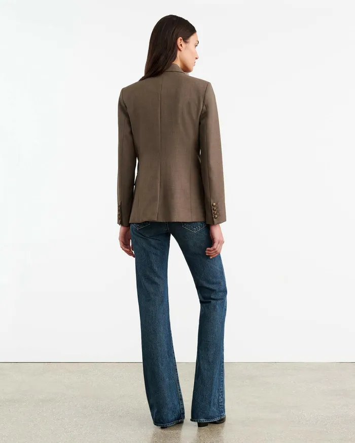 NELSON JACKET Taupe Grey Women Nili Lotan Jackets and Blazers