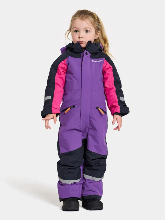 Neptun Kids039 Coverall Disco Purple Kids Didriksons Snowsuits