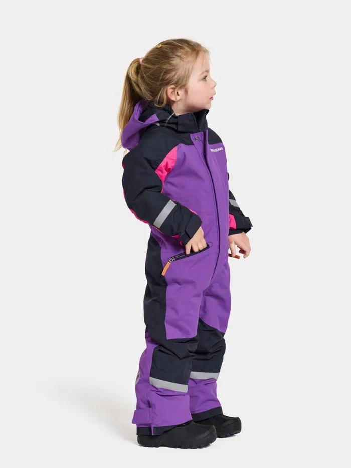 Neptun Kids039 Coverall Disco Purple Kids Didriksons Snowsuits