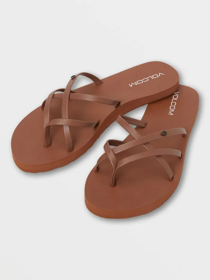 New School II Sandals 8211 Cognac Womens Volcom Sandals